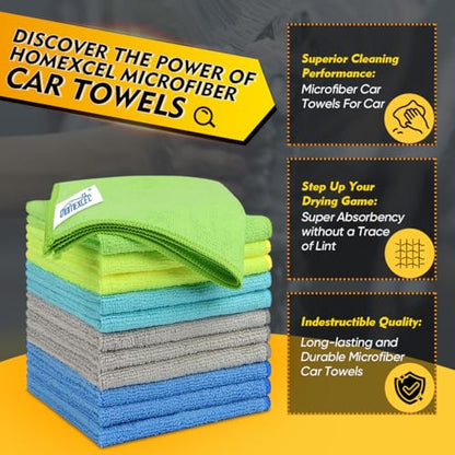 Microfiber Cleaning Cloth 150 Pack (Multicolor / 12.5 x 12.5 Inch)
