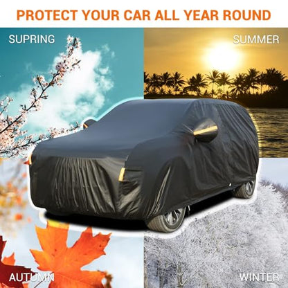 Car Cover Waterproof All Weather (Black / YXL: for SUV (Length 191"-205"))