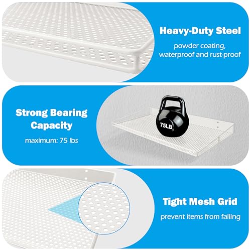 Heavy Duty Wall Shelf (White)