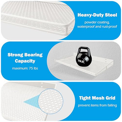 Heavy Duty Wall Shelf (White)