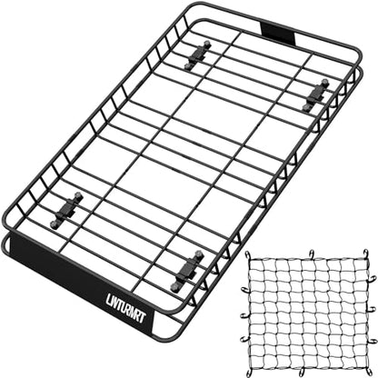 64 x 39’’ Roof Rack Cargo Basket Rooftop Cargo Carrier with Net (64"roof with net)