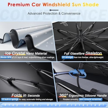 for Windshield Sunshade Umbrella for 2021 (for 2021-2026 Ford F150)