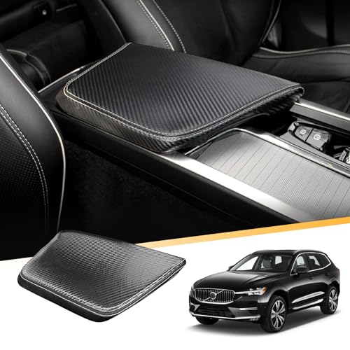 Central Console Armrest Box Cover Fit for Volov 2021 2022 2023 2024 2025 2026 XC60 S60 SPA Cover Car Armrest Cover Auto Center Console Pad (1) 2021-2026 XC60 Carbon Fiber Regular)