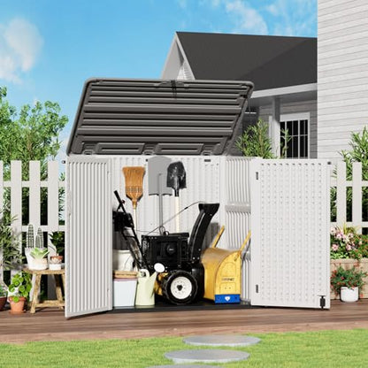 Large Outdoor Storage Shed (White-48 cu ft)