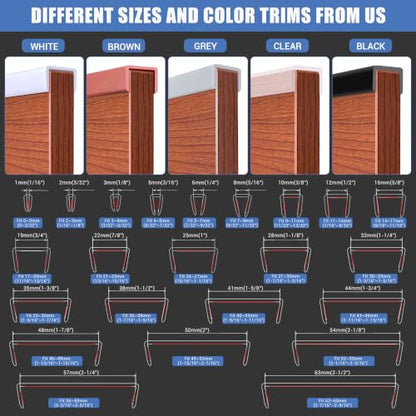 Rubber Edge Trim (Fit 1" - L20' / Grey)