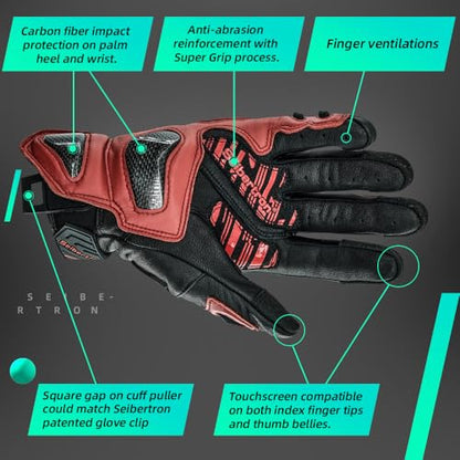 SPS 3 Motorcycle Gloves (Red SPS-3 / S Adult)