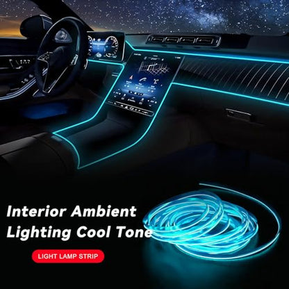 EL Wire Interior Car LED Strip Lights (Ice Blue)