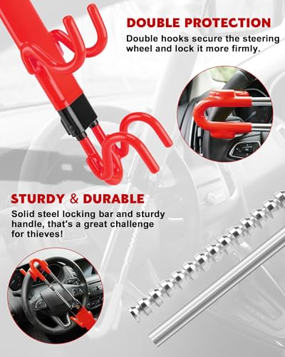 Steering Wheel Lock Anti (Red)