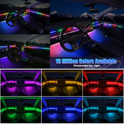 Acrylic Interior Car LED Strip Light with Wireless APP (dreamcolor 10 in 1)