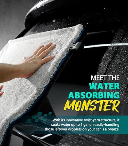Full Sized SUV Drying Towel (Lightgrey-marineblue)