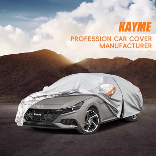 6 Layers Waterproof Car Cover for Hyundai Elantra 2006 (LM-Silver / 40. Custom Fit Hyundai Elantra)