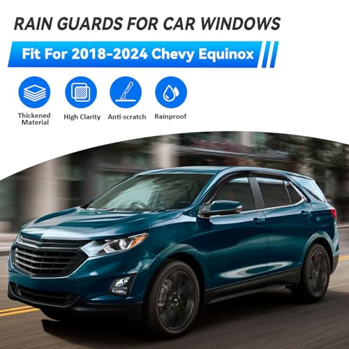 4pcs Window Visors Rain Guards for 2018 (2018-2024 Equinox)