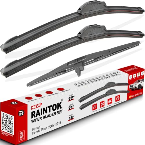 3 Pack Windshield Wiper Blades Replacement for Honda Pilot 2009 (22"/21"/14")