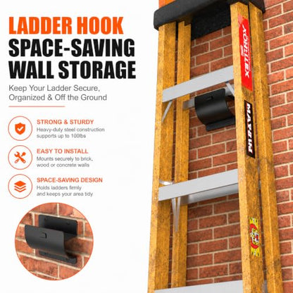 Heavy Duty Ladder Hook for Garage (1 Pack)