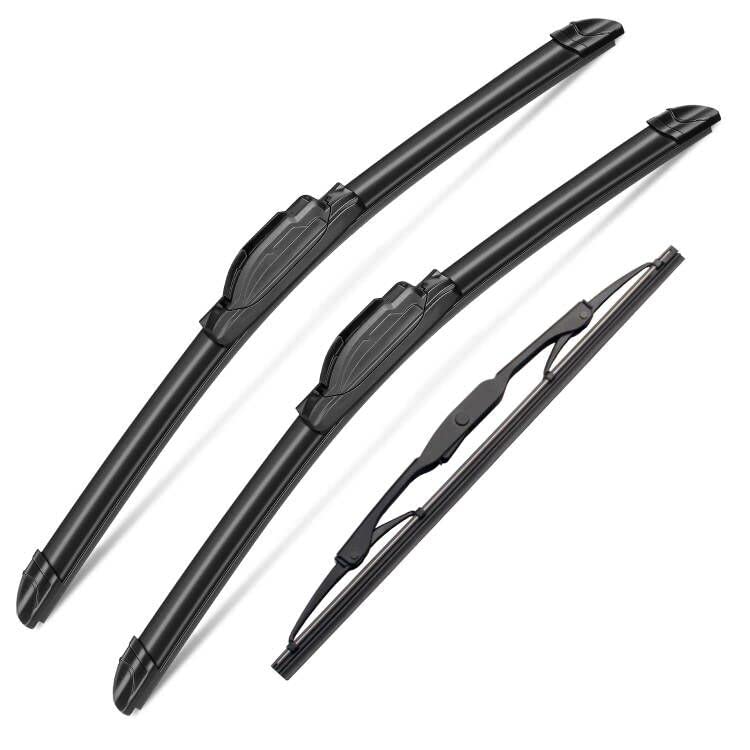 3Pcs Windshield Wipers for Jeep Patriot 2007 (21''+21''+10T''(Front & Rear Windshield Wiper))
