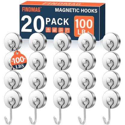 Magnetic Hooks (Silver / 1.26in)