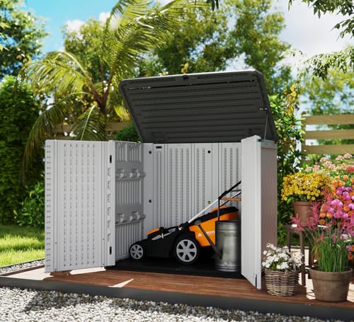 Storage Shed Weather Resistance (Ivory-White)