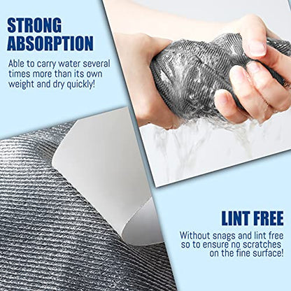 Glass Polishing Streak Free Miracle Cleaning Cloth (Sliver-orange Blue)