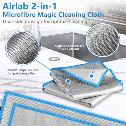 Glass Polishing Streak Free Miracle Cleaning Cloth (Silver-blue)