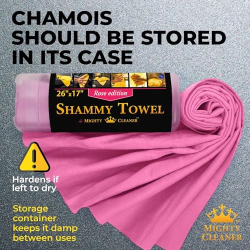 Premium Shammy Cloth for Car Drying (Pink, Blue, Yellow)