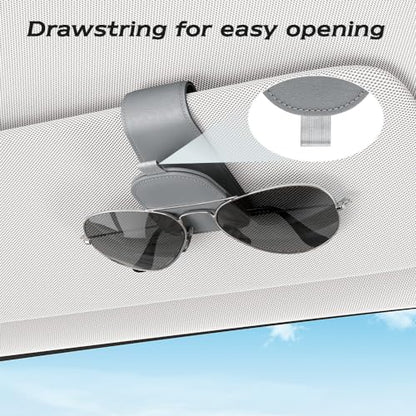 Magnetic Sunglass Holder for Car Visor (Gray)
