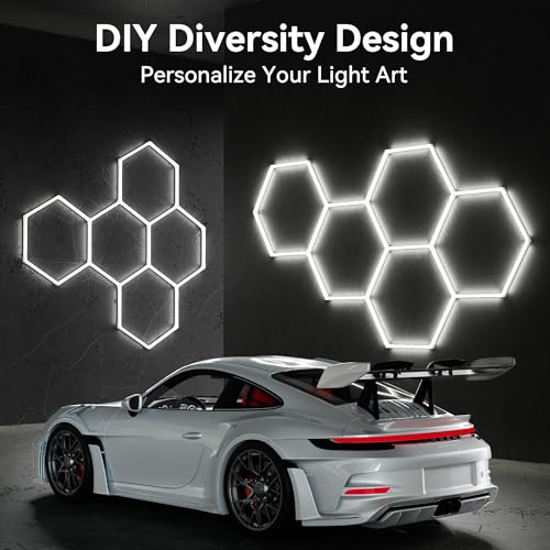 11 Hexagon LED Garage Light (11 HEX without Border)