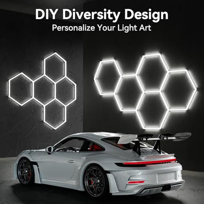 11 Hexagon LED Garage Light (11 HEX without Border)