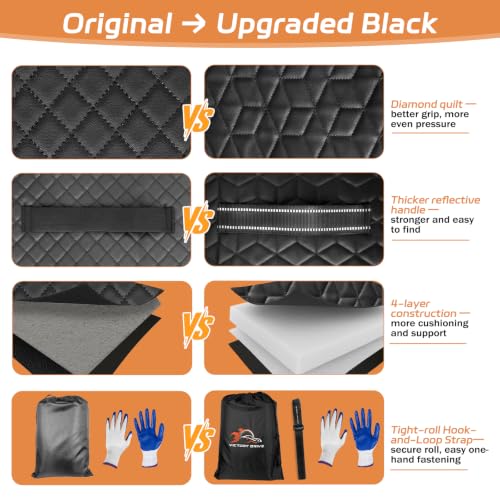 Upgraded Rolling Creeper Mat for Mechanics (Black)