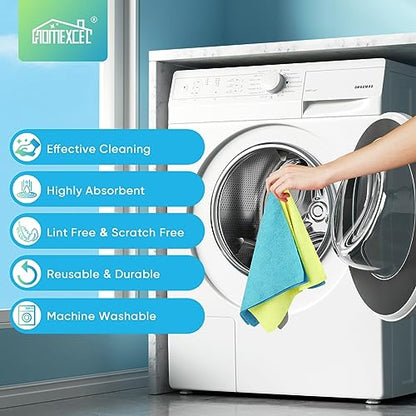 Microfiber Cleaning Cloth 600 PK (Multicolor / 11.5 x 11.5 Inch)