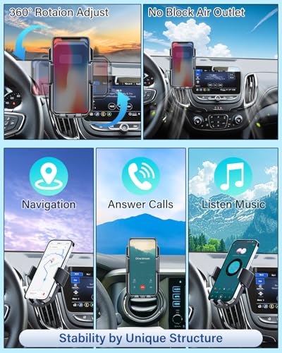 Car Phone Mount for Chevy Equinox 2018 (Equinox 2018-2023 / Auto Lock)