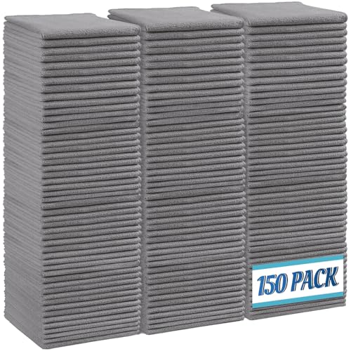150PK Microfiber Cleaning Cloth (Grey)