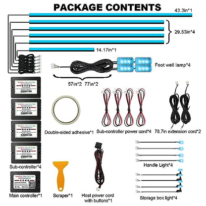 Acrylic Interior Car LED Strip Light (RGB color 18 in 1)