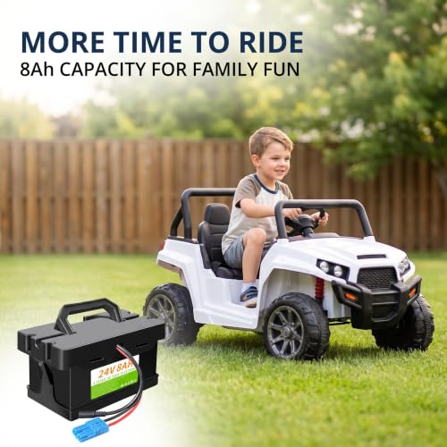 Upgraded 24V 8Ah battery for Dynacraft Realtree Power Wheels UTVs 24V Ride (24V8Ah)