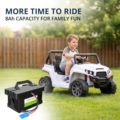 Upgraded 24V 8Ah battery for Dynacraft Realtree Power Wheels UTVs 24V Ride (24V8Ah)