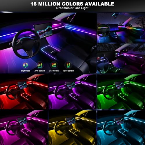 Dreamcolor Acrylic Interior Car LED Strip Light with Wireless APP (Dreamcolor 10 in 1)