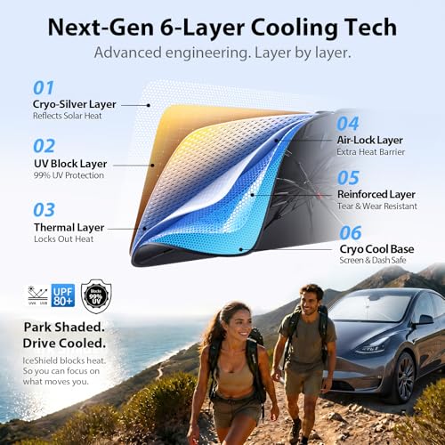2026 Upgraded Windshield Sun Shade Umbrella for Toyota Corolla [Precision Custom Fit (For Toyota Corolla (2000-2026))