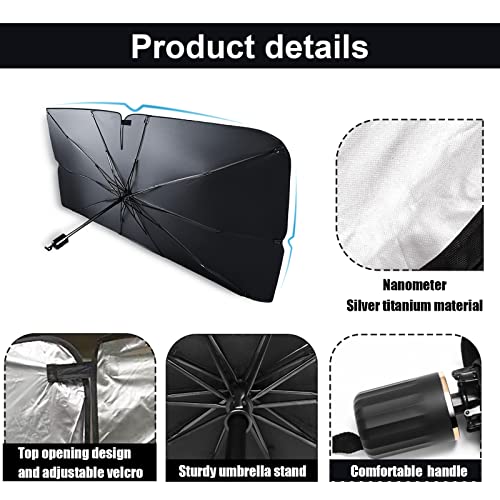 Car Windshield Sun Shade Umbrella (M(55"x31"))