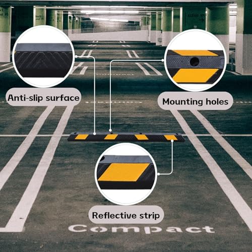Heavy Duty Parking Curb Wheel Stop (72" - 2Pack)
