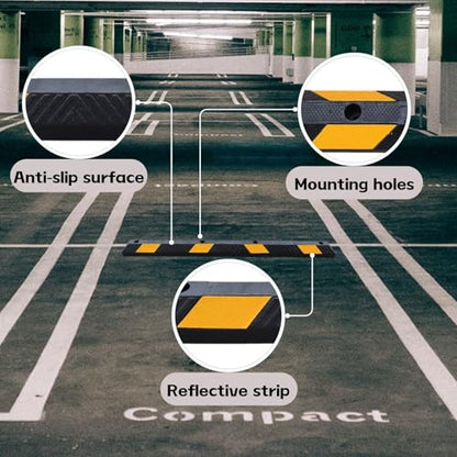 Heavy Duty Parking Curb Wheel Stop (72" - 2Pack)