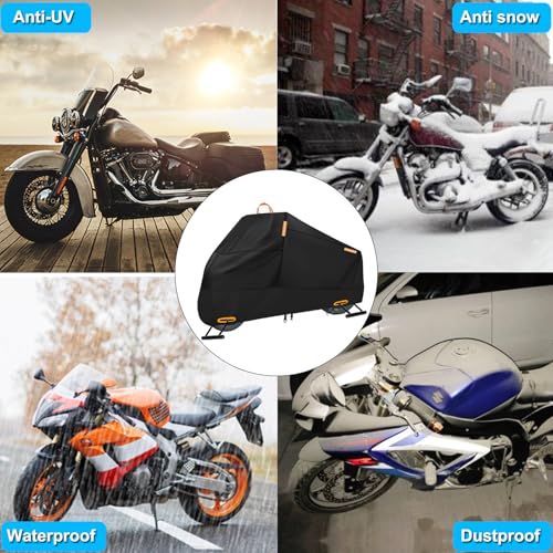 Motorcycle Cover for Harley Sportster 1200 883 Street Fat Boy 114 (XXL (Fits up to 96"))