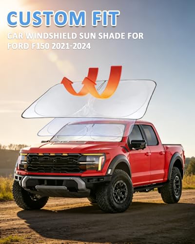 Windshield Sun Shades Sunshade for Ford F150 2021 (fit for Ford F150 2021-2026)