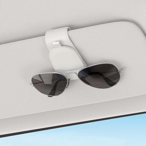 Magnetic Sunglass Holder for Car Visor (White)