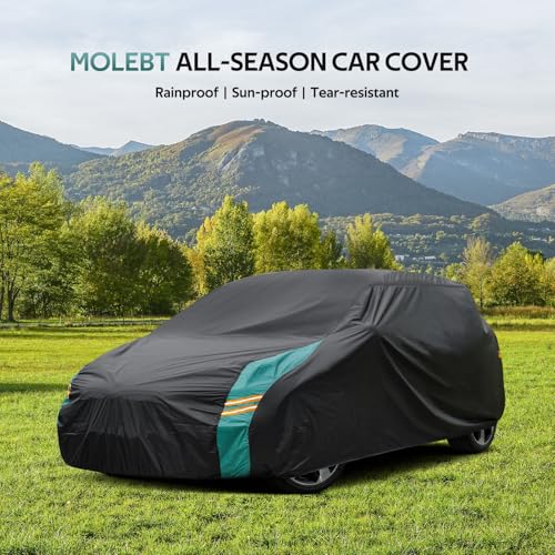 Car Covers for Hatchback Waterproof All Weather (One-green / 3 Fit Hatchback-Length (143" to 163"))