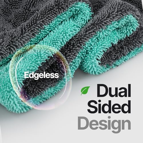 Crystal Clean 1300 GSM Car Drying Towel (Green / Pack of 1)