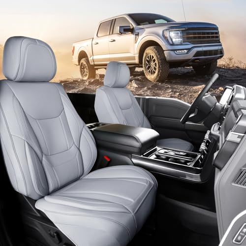 Premium Custom Fit Truck Car Seat Covers Front Seats Waterproof (A14 (See Vehicle Size Chart) / Front - Gray)