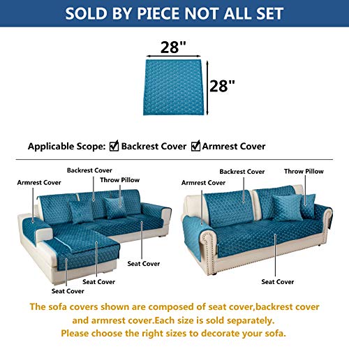 Armrest Covers (28''x28''/Square / Blue)