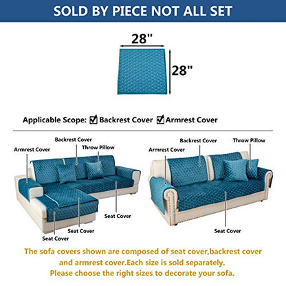 Armrest Covers (28''x28''/Square / Blue)