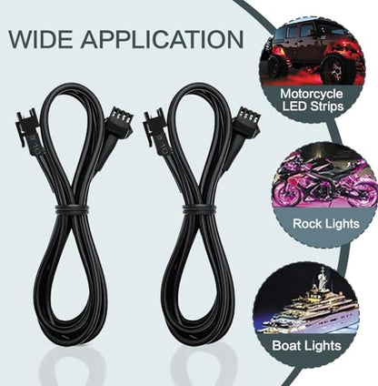 Rock Light Extension Wire 4 Pin 60 Inch for Trucks ATV UTV