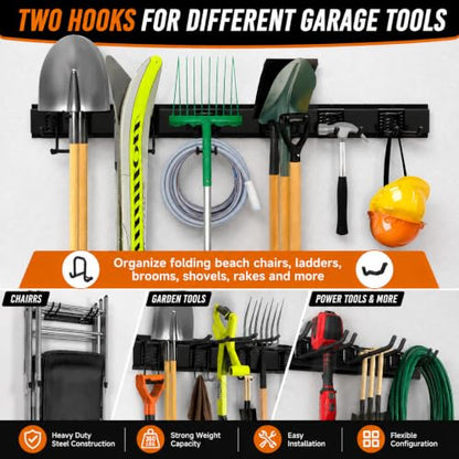 Garage Tool Organizer Wall Mount (48" Alloy Steel)