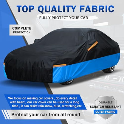 Car Cover Waterproof All Weather Outdoor Windproof Dustproof UV Protection Fit Coupe BMW 6 Series (0 Coupe Car Cover / C6-Fit Coupe/Cabrio-Length 204-217 inch)